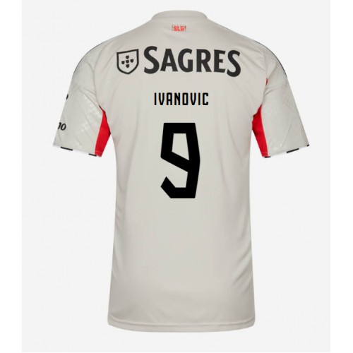 Benfica Franjo Ivanovic #9 Replika Udebanetrøje 2025-26 Kortærmet Benfica Franjo Ivanovic #9 Replika Udebanetrøje 2025-26 Kortærmet